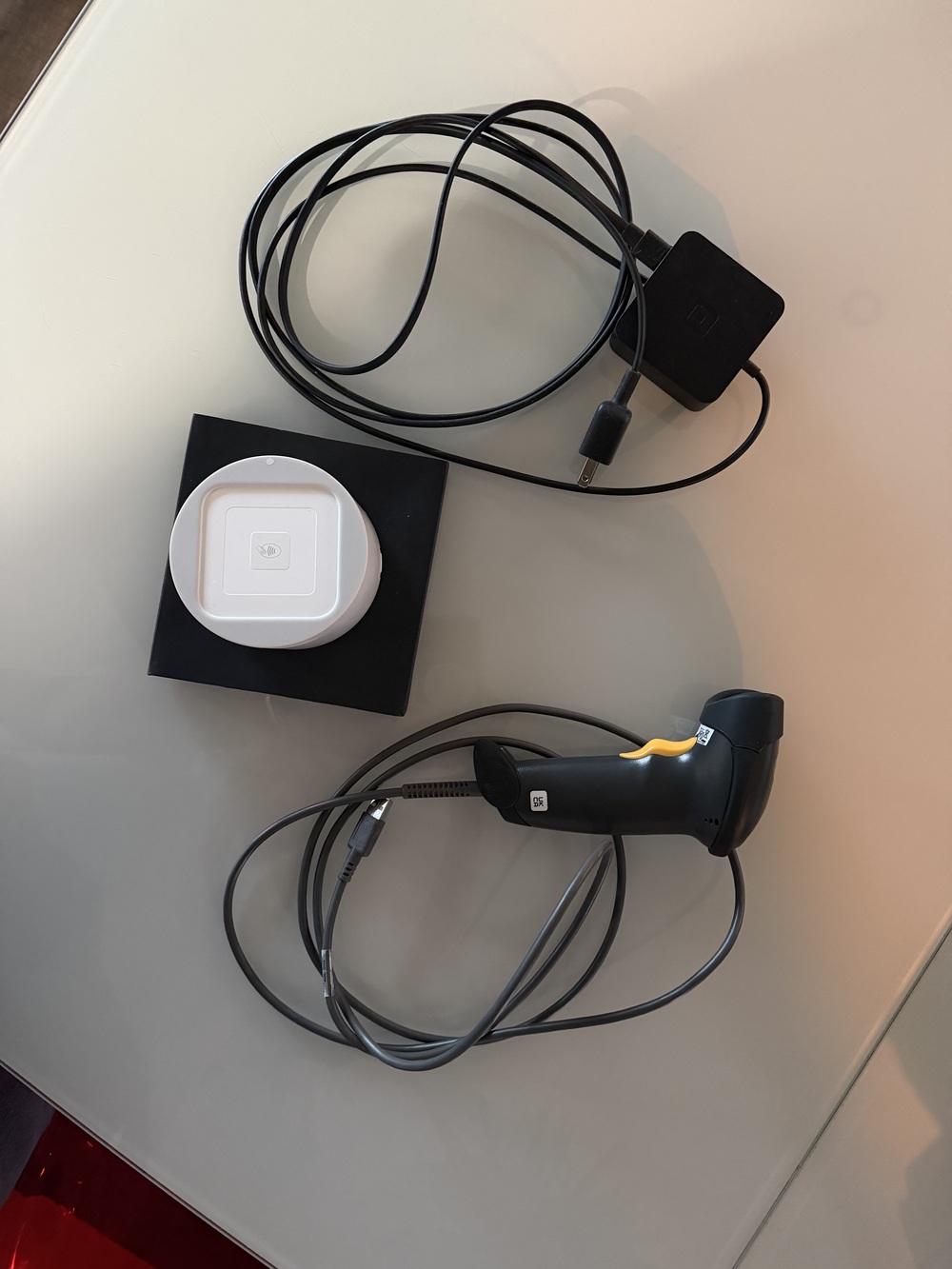Sqaure reader, base, hub, and scanner